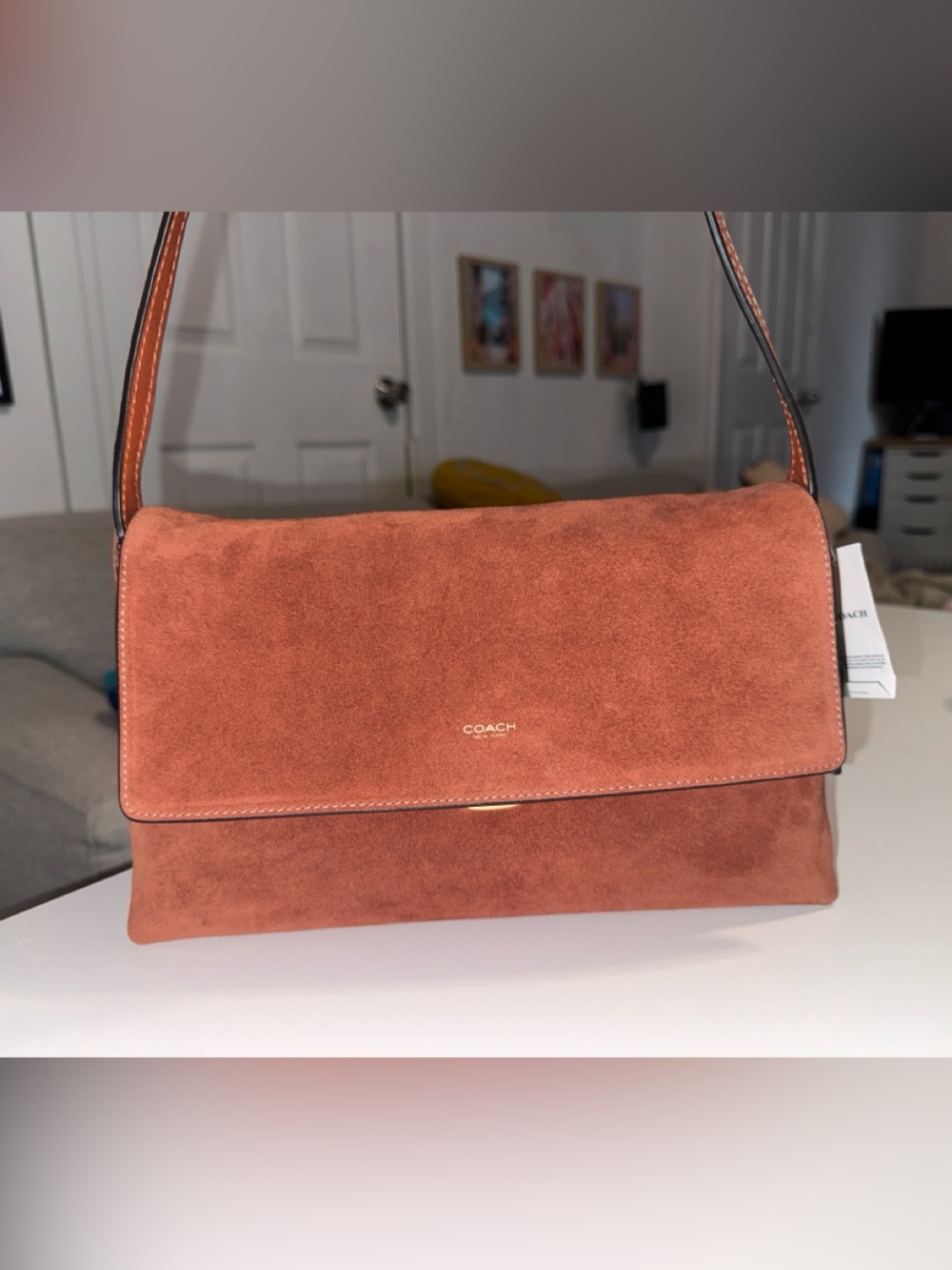 Coach Chelsea 30 Shoulder Bag in Clay NWT
